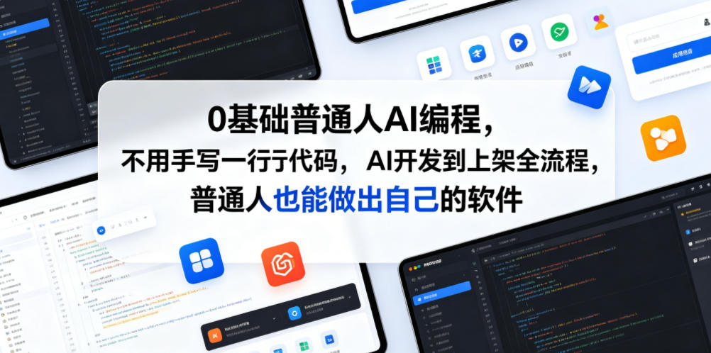 0基础普通人AI编程,不用手写一行代码,AI开发到上架全流程,普通人也能做出自己的软件-佳佳云创网