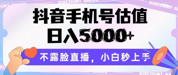 抖音手机号估值，日入5000+，不露脸直播，小白秒上手【揭秘】-佳佳云创网