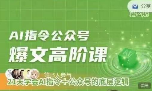 Ai指令公众号高阶课，学会ai指令+公众号的底层逻辑-佳佳云创网