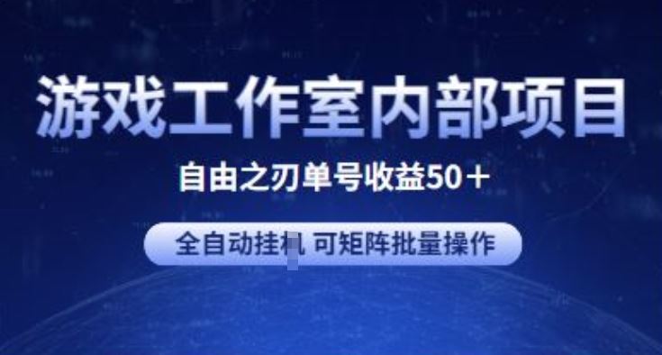 游戏工作室内部项目 自由之刃2 单号收益50+ 全自动挂JI 可矩阵批量操作【揭秘】-佳佳云创网