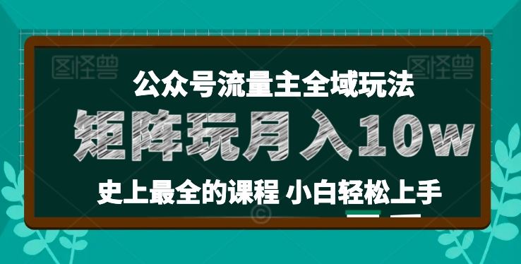 麦子甜公众号流量主全新玩法，核心36讲小白也能做矩阵，月入10w+-佳佳云创网