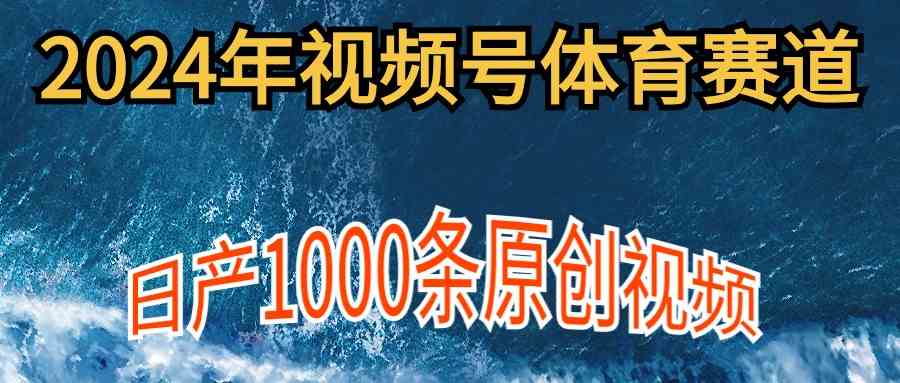 （9810期）2024年体育赛道视频号，新手轻松操作， 日产1000条原创视频,多账号多撸分成-佳佳云创网