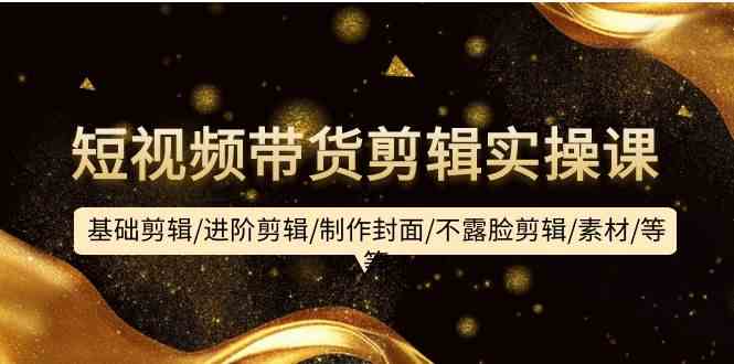 （9887期）短视频带货剪辑实操课：基础剪辑/进阶剪辑/制作封面/不露脸剪辑/素材/等等-佳佳云创网