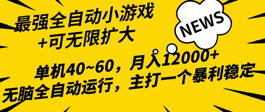 （10046期）2024最新全网独家小游戏全自动，单机40~60,稳定躺赚，小白都能月入过万-佳佳云创网