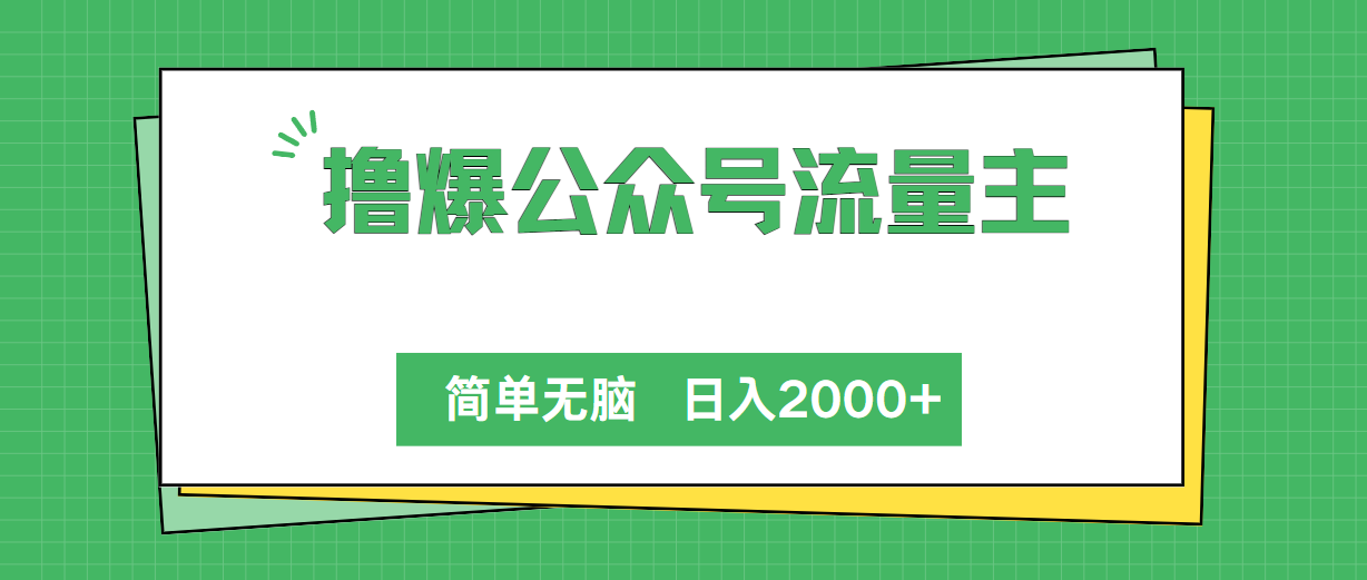 （10310期）撸爆公众号流量主，简单无脑，单日变现2000+-佳佳云创网