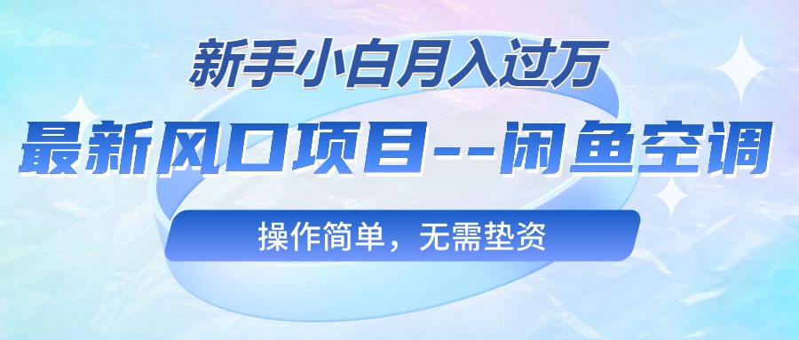 （10767期）最新风口项目—闲鱼空调，新手小白月入过万，操作简单，无需垫资-佳佳云创网