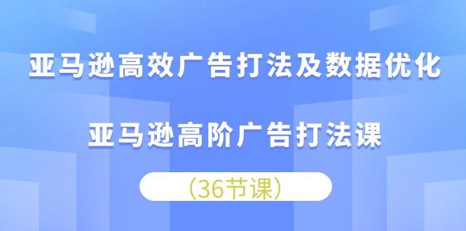 （10649期）亚马逊高效广告打法及数据优化，亚马逊高阶广告打法课-佳佳云创网