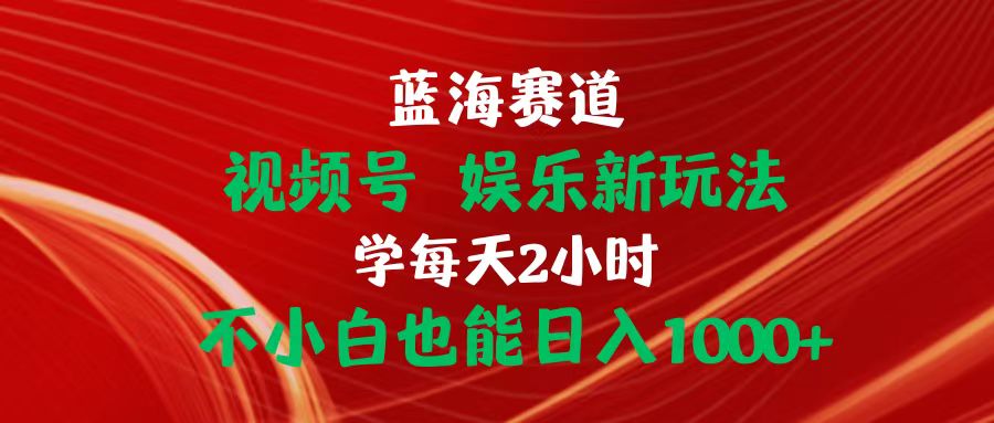（10818期）蓝海赛道视频号 娱乐新玩法每天2小时小白也能日入1000+-佳佳云创网