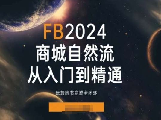 2024Faceboo商城自然流(从入门到精通)，玩转脸书商城全闭环-佳佳云创网