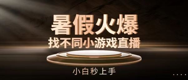 暑假火爆找不同小游戏直播间，小白秒上手【揭秘】-佳佳云创网