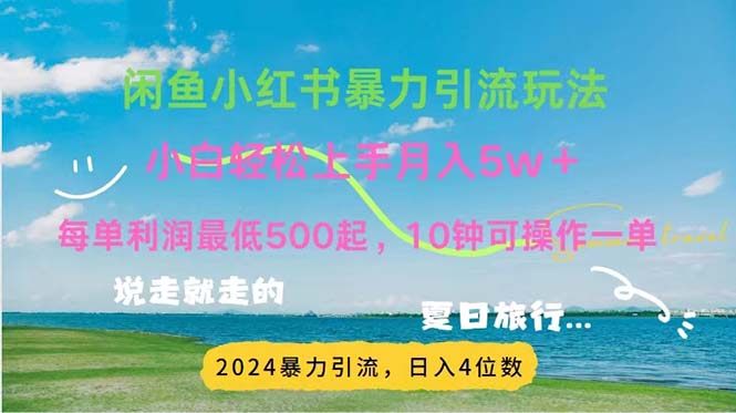 （11650期）2024暑假赚钱项目小红书咸鱼暴力引流，简单无脑操作，每单利润500+，…-佳佳云创网