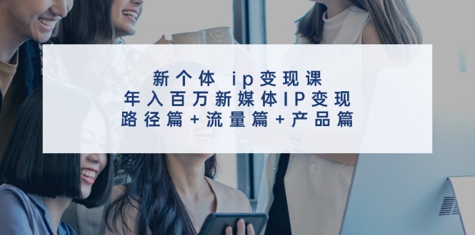 新个体ip变现课，年入百万新媒体IP变现，路径篇+流量篇+产品篇-佳佳云创网