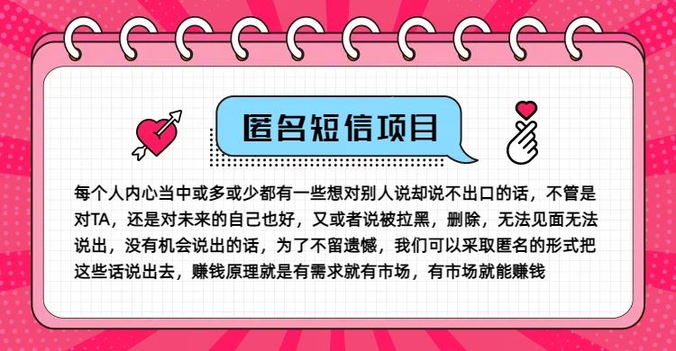 冷门小众赚钱项目，匿名短信，玩转信息差，月入五位数【揭秘】-佳佳云创网