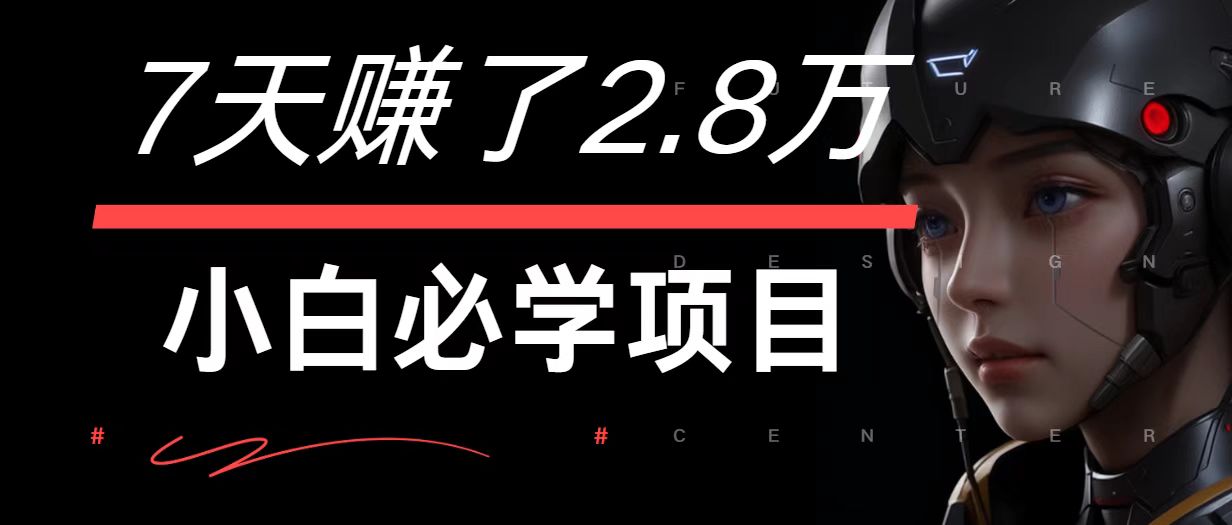 7天赚了2.8万！每单利润最少500+，轻松月入7万+小白有手就行-佳佳云创网