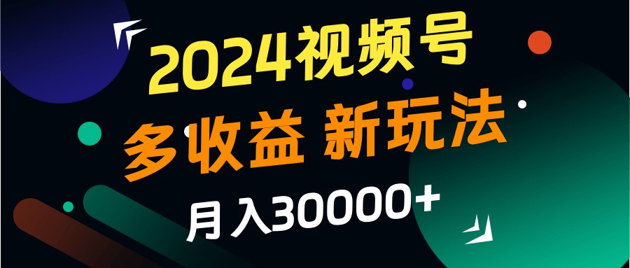 2024视频号多收益的新玩法，月入3w+，新手小白都能简单上手！-佳佳云创网