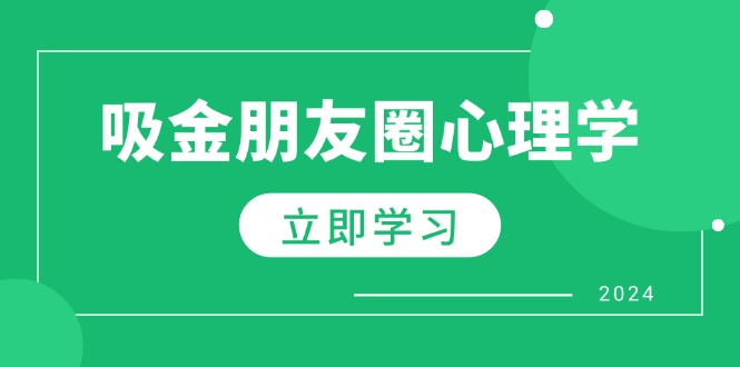 （12899期）朋友圈吸金心理学：揭秘心理学原理，增加业绩，打造个人IP与行业权威-佳佳云创网