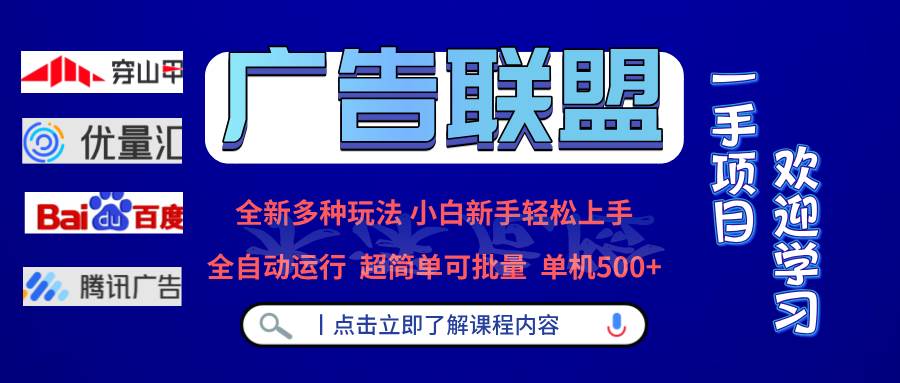 （13258期）广告联盟 全新多种玩法 单机500+  全自动运行  可批量运行-佳佳云创网