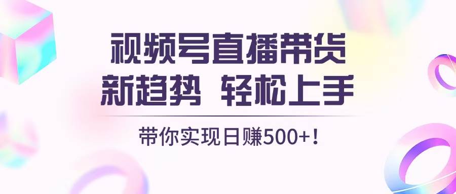 （13370期）视频号直播带货新趋势，轻松上手，带你实现日赚500+-佳佳云创网