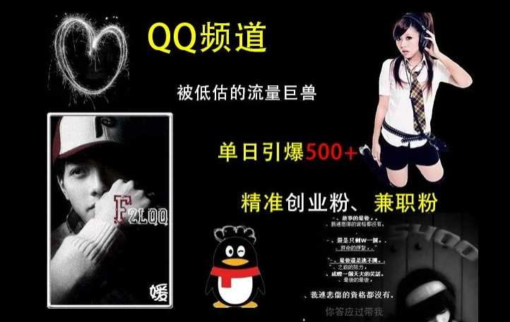 QQ频道：被低估的流量巨兽，单日引爆500+精准创业粉、兼职粉的引流秘籍-佳佳云创网