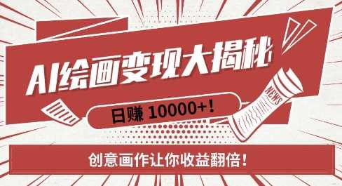 AI梦境绘画致富秘籍，复制粘贴，新手也能快速掌握，创意画作让你收益翻倍-佳佳云创网