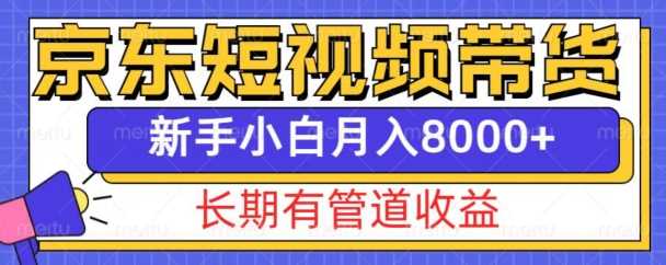 京东短视频带货新玩法，长期管道收益，新手也能月入8000+-佳佳云创网