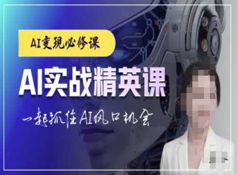 AI实战精英课，chatgptAI实战教程，一起抓住AI风口的机会-佳佳云创网