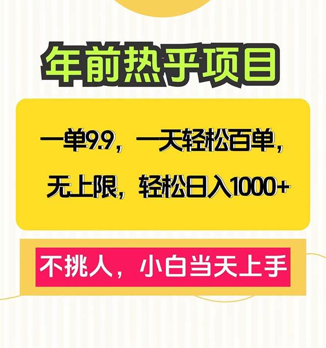 （13795期）一单9.9，一天百单无上限，不挑人，小白当天上手，轻松日入1000+-佳佳云创网