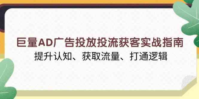 巨量AD广告投放投流获客实战指南，提升认知、获取流量、打通逻辑-佳佳云创网