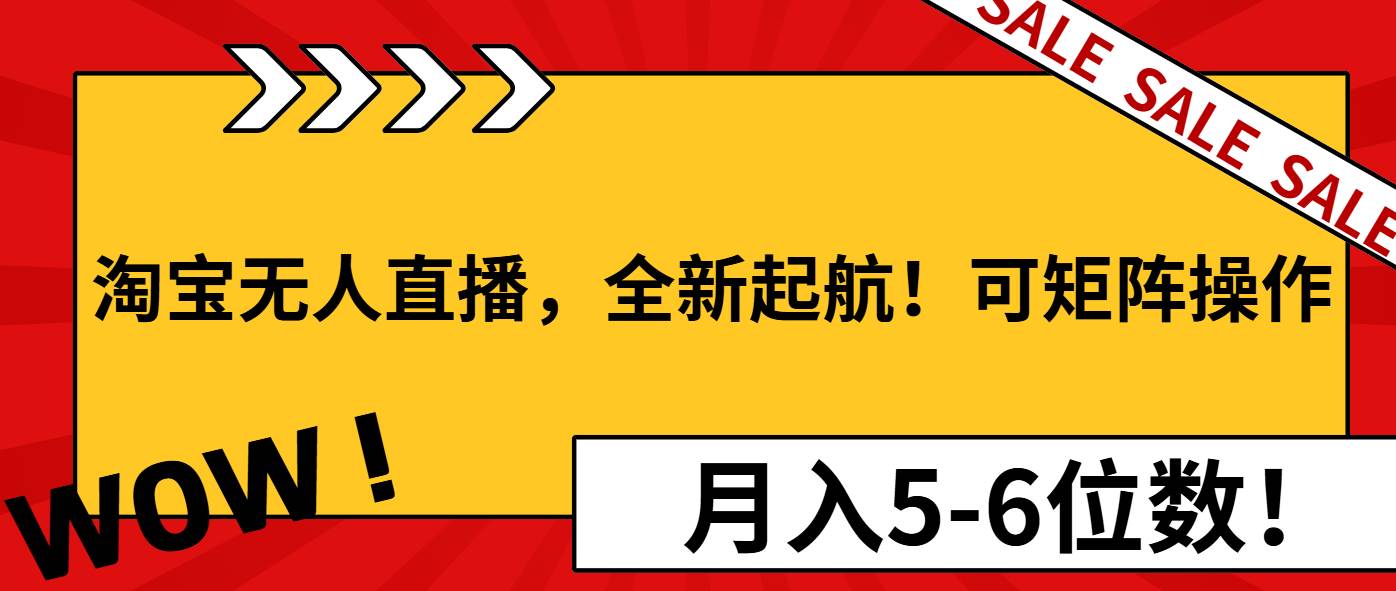 （13946期）淘宝无人直播，全新起航！可矩阵操作，月入5-6位数！-佳佳云创网