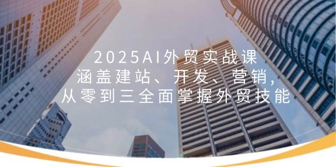 （14135期）2025AI外贸实战课：涵盖建站、开发、营销, 从零到三全面掌握外贸技能-佳佳云创网