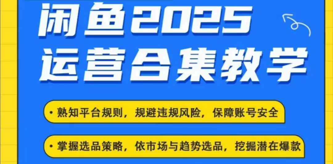 2025闲鱼电商运营全集，2025最新咸鱼玩法-佳佳云创网