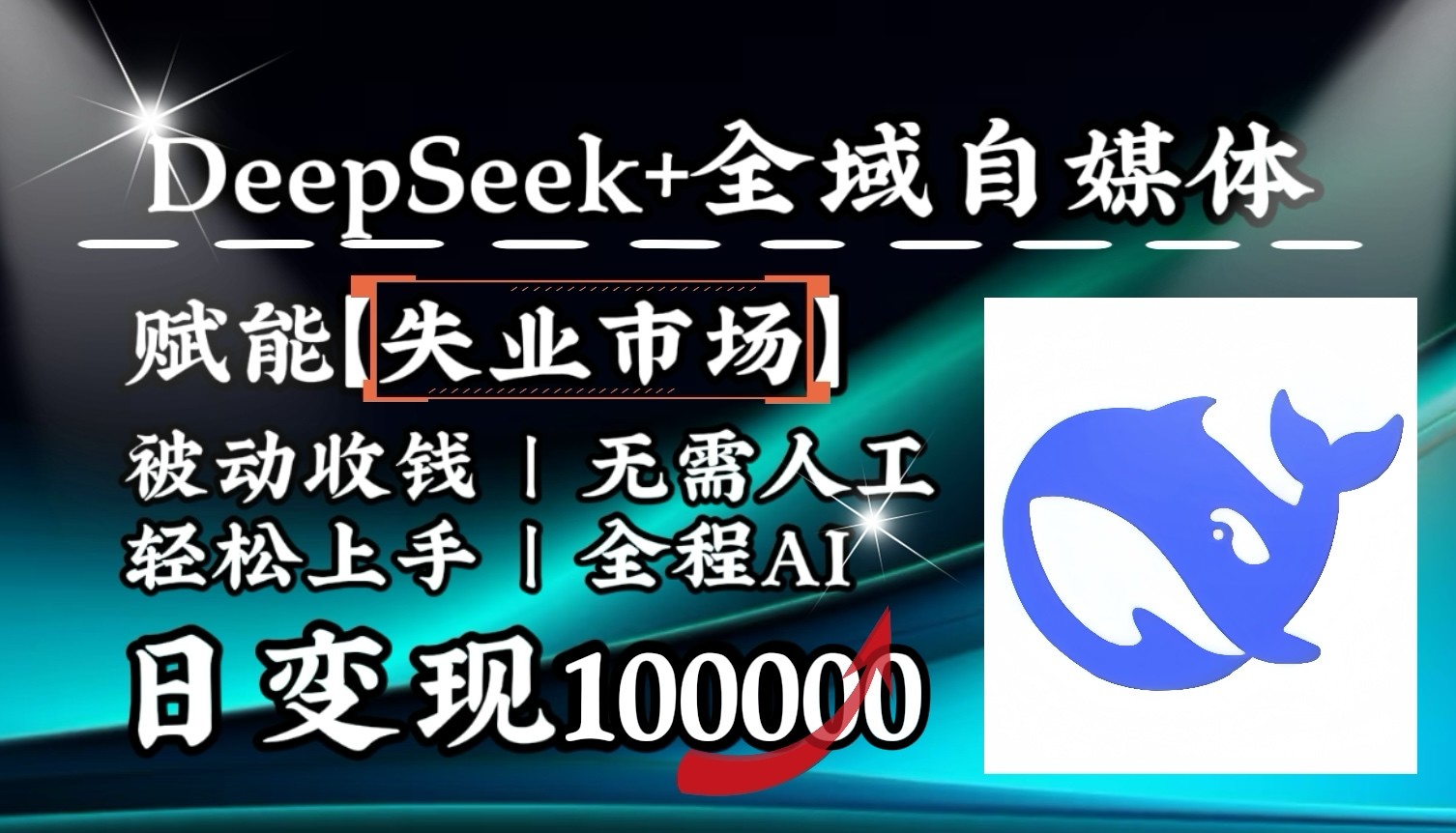 降维打击，DeepSeek+失业市场，全自动操作，结合人人刚需，单月利润轻松破100000＋-佳佳云创网