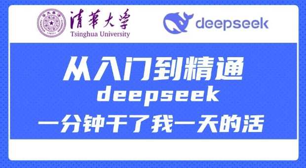 清华大学讲DeepSeek最全教程，从入门到精通，deepseek一分钟干了我一天的活-佳佳云创网