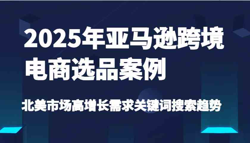 2025年亚马逊跨境电商选品案例-北美市场高增长需求关键词搜索趋势（更新)-佳佳云创网