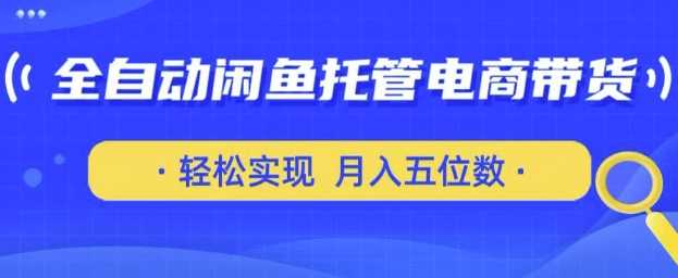 全自动闲鱼托管式电商带货，只需一部安卓手机和一个闲鱼号，轻松实现月入五位数【揭秘】-佳佳云创网