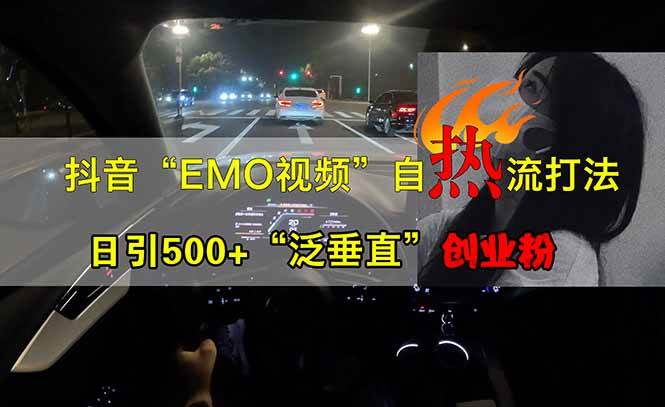 （14135期）抖音EMO自热流创业粉打法，三天起千粉号，单视频十万播放量，多账号矩…-佳佳云创网