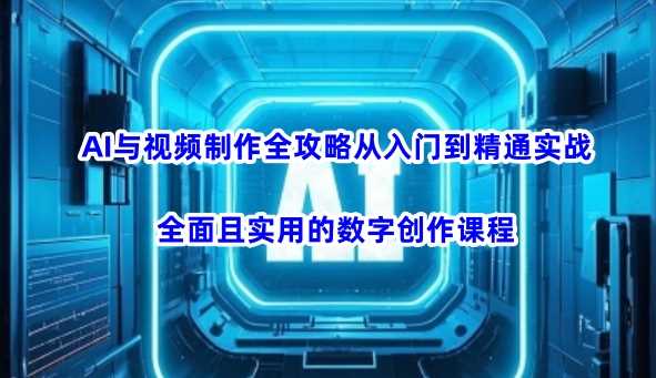 AI与视频制作全攻略从入门到精通实战，全面且实用的数字创作课程（更新3月）-佳佳云创网
