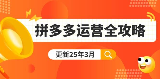 （14184期）拼多多运营全攻略：从0到日销千单,爆款内功+付费推广+黑科技(更新25年3月)-佳佳云创网