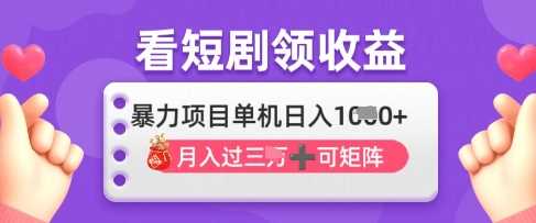 2025年4月最新看短剧领收益，单机日收入1k【揭秘】-佳佳云创网
