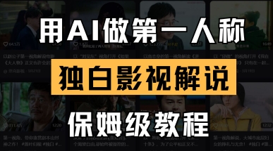 用AI做第一人称独白影视解说，手把手教学，保姆级教程-佳佳云创网