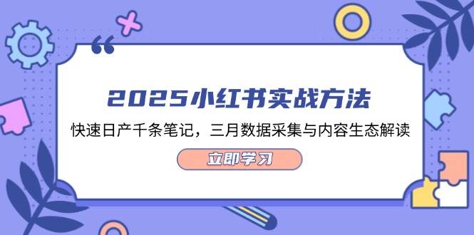 （14347期）2025小红书实战方法，快速日产千条笔记，三月数据采集与内容生态解读-佳佳云创网