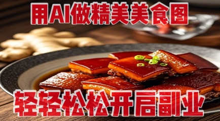 用AI做精美美食图，无需专业设备拍摄，轻轻松松开启副业-佳佳云创网