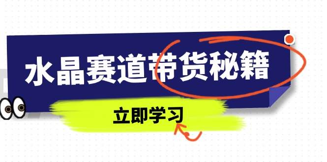 （14406期）水晶赛道带货秘籍，国学结合、短视频起号、拍摄技巧、直播话术等内容-佳佳云创网