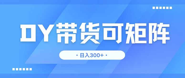 （14414期）DY带货，日入300＋矩阵无上限-佳佳云创网