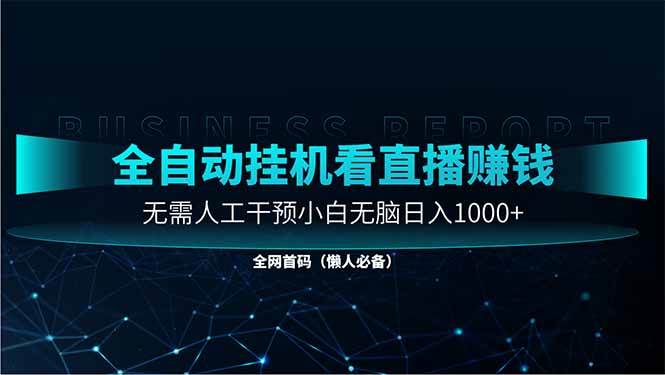 （14483期）直播助手全自动看大平台直播赚钱，全自动无需人工干预，小白无脑日入1000-佳佳云创网