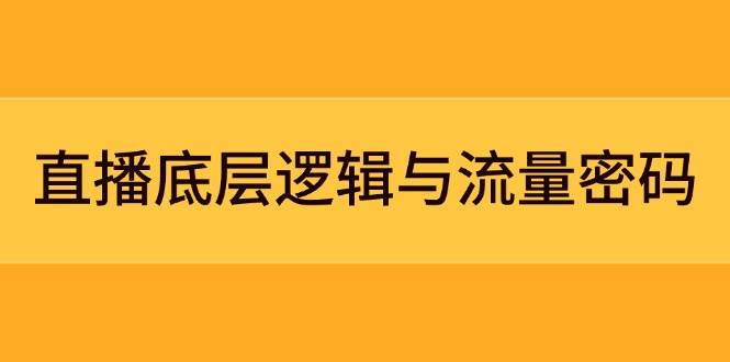 直播底层逻辑与流量密码：定位模型+案例拆解，急速流承接与数据优化全攻略-佳佳云创网