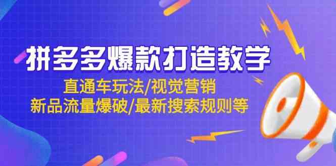 拼多多爆款打造教学：直通车玩法/视觉营销/新品流量爆破/最新搜索规则等-佳佳云创网