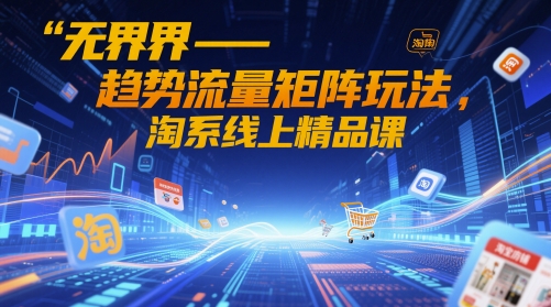 无界-趋势流量矩阵玩法，淘系线上精品课-佳佳云创网