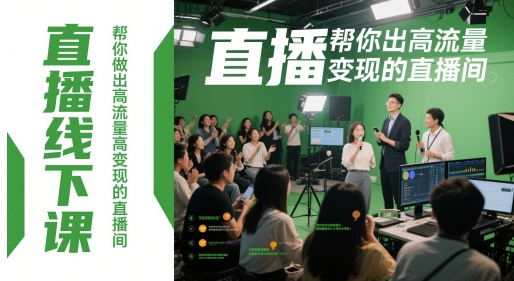 直播线下课，帮你做出高流量高变现的直播间-佳佳云创网