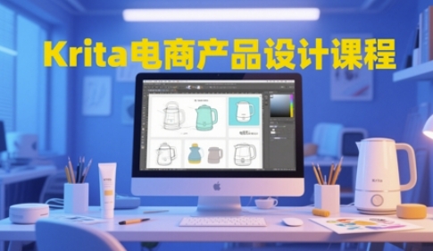 Krita电商产品设计课程，掌握从工具使用到创意落地的全链路设计能力-佳佳云创网